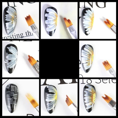 8 Pcs Nail Brush Pen Gradient Acrylic Painting Brush Set False Nail Art Tips UV Gel Flower Drawing Pen Manicure Nail Art Pen Tool (PINK)...