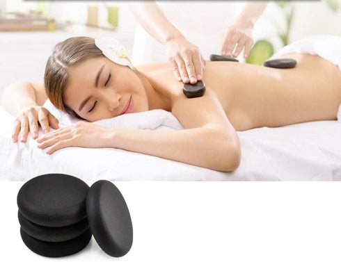Healifty 6Pcs Hot Stones Massage Stones Spa Power Natural Rocks for Body Relax...