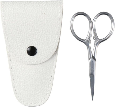 Small Precision Detail Scissors,3.6 inch Sewing Embroidery Scissors with Pu Leather Sheath Cover, Stainless Steel Small Scissors for Craft,Sewing,...