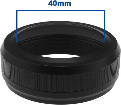 Lens Hood with Adapter Ring Compatible with Fujifilm X100V X100 X100S X100T X100F X70 Camera 49mm Filters Reduce Lens Flare Aluminum Alloy Black...