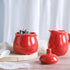 FUYU Ceramic Sugar Bowl Spice Jar with Lid and Spoon Seasoning Box Condiment Pot...