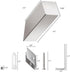 Towel Hooks Brushed Nickel Stainless Steel 2 Pack Heavy Duty Modern Wall Hooks Silver Robe Hook for Bathroom Livingroom Hotel Style Wall Mounted...