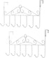 eywlwaar White Over The Door Hooks 7 Hanger Rack Metal Rack for Home Use Hats Coats Key Bag Clothes Scarfs Hooks...