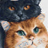 Thea GOUVERNEUR SINCE 1959 Dutch Stitch Brothers - Counted Cross Stitch Kit - DSB012A - Three Cats - White Aida - 10.2 x 7.1 Inch - Embroidery Kit...