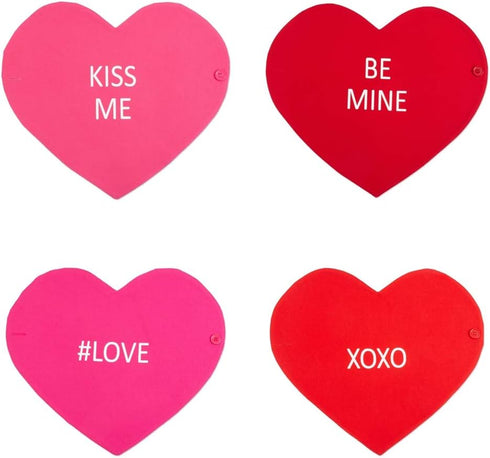 DII Valentine's Day Table Top Collection, Placemat/Table Runner, 14x58, Sweet Talk, 4 Piece...