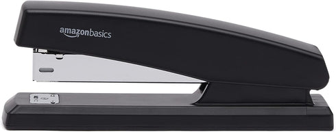 Amazon Basics Stapler with 1000 Staples, Office Stapler, 25 Sheet Capacity, Non-Slip, Black, 3 Pack...