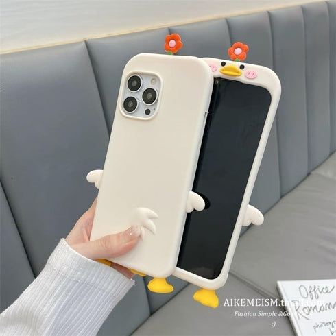 Ugly Phone Cases for iPhone 15 Funny Cute Phone Case with 3D Cartoon Duck and Foot Ugly Weird Girly Phone Cases for Teen Women Girls...