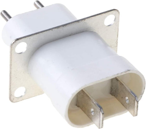 White Oven Socket,Home Electronic Microwave Oven Magnetron Electronic Microwave Sockets Converter Home Microwave Oven Magnet Socket White Silver T...