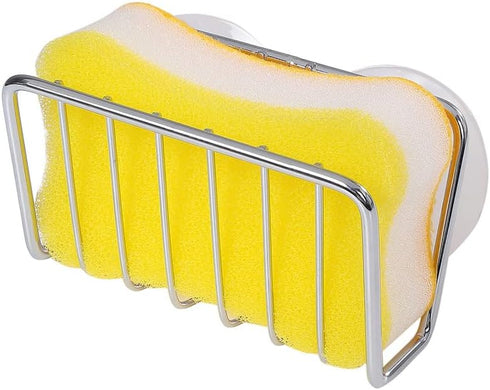 Toplife Sponge Holder for Kitchen Sink, Stainless Steel Suction Cup Sponge Caddy - Silver - 2 Pack...