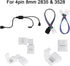 SUPERNIGHT 3528 2835 4 Pin 8mm LED Strip Connector, RGB Rope Lights Connector Kit, Gapless Solderless Clip, 32.8ft Extension Wire Cable, L Shape P...