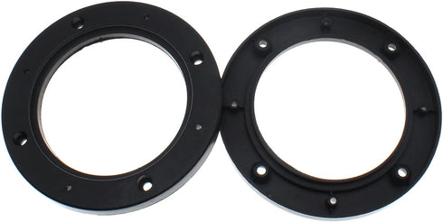 FDXGYH 2 Pcs 6.5-Inch Auto Car Universal Fit ABS Speaker Spacers Car Stereo Speaker Spacer Adaptor Ring Mounting Bracket (Black)...