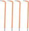 YXQ 5mm Ball End Hex Key Wrench S2 Steel L Shaped Long Arm Repairing Tool, 4 Pcs Orange...