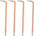 YXQ 5mm Ball End Hex Key Wrench S2 Steel L Shaped Long Arm Repairing Tool, 4 Pcs Orange...