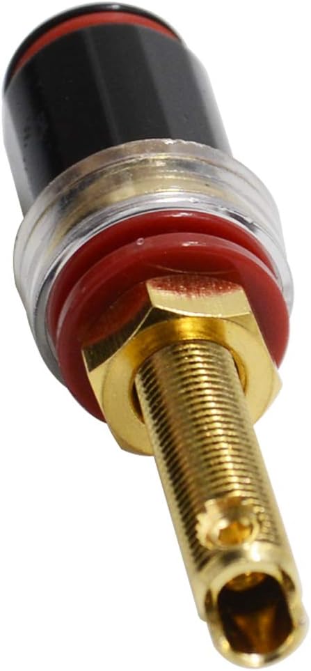BNKENX Banana Plug Socket Connector Speaker Binding Post Audiophile Gold Plated Pure Copper Amplifier Speaker Terminal Connector Banana Jack Sound...