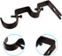 TLBTEK 3pcs Brown Curtain Rod Bracket, Double Curtain Rod Hanging Brackets Wall Mount Heavy Duty,Adjustable Curtain Rod Holders Hardware for Windo...