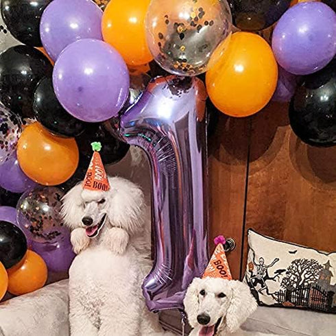 40 Inch Purple number Helium Foil Birthday Party Digit Balloons (Purple 1)...