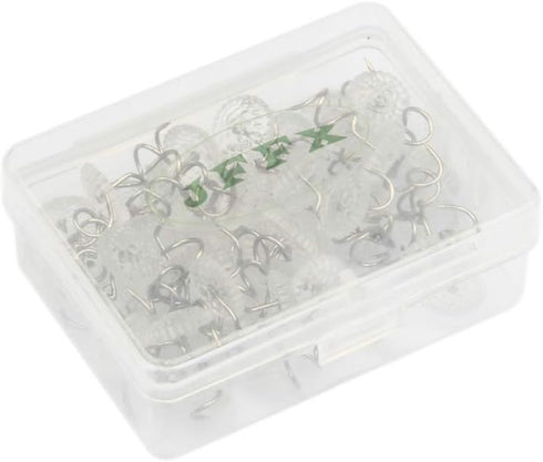 50 Pieces Upholstery Tacks, Twist Pins for Slipcovers and Bedskirts Clear Head Screw Nail Spiral Bed Skirt Pins...