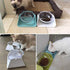 Adjustable Transparent Tilted Bowl Feeder with Raised Stand for Cat Pet(White)...