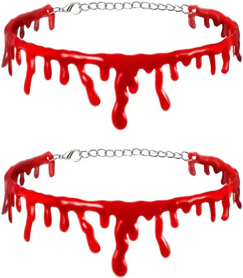 Halloween Vampire Choker Necklace Dripping Blood Chokers for Halloween Costumes Decorations for Women Girls Halloween Cosplay Party Favors...