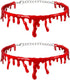Halloween Vampire Choker Necklace Dripping Blood Chokers for Halloween Costumes Decorations for Women Girls Halloween Cosplay Party Favors...