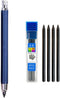 5.6mm metal drawing pencil with 4 2B 4B 6B 8B lead sets professional art sketch mechanical pencil Kawaii stationery can be filled (Blue)...
