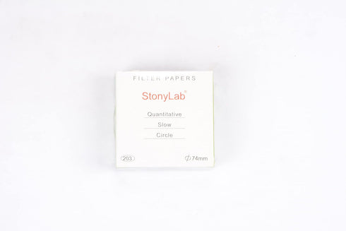 stonylab Quantitative Filter Paper, 100 Pack Slow Flow Rate Cellulose Filter Paper Circles with 10 Micron Particle Retention, 74 mm Diameter...