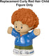 Fisher-Price Replacement Part Little People Family Playset - HBW72 ~ Replacement Curly Red Hair Child Figure ~ Wearing Blue Sweatshirt ~ Works Gre...