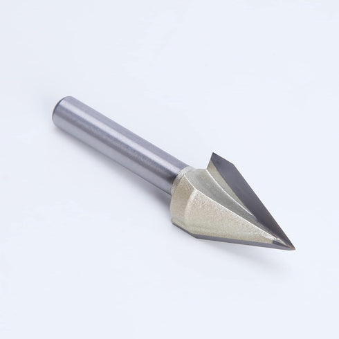 1PC Router Bits 45 Degree V Groove Bit 1/4 Inch Shank Cutting Tool 19/32 Inch Cutting Dia CNC V Bit for Woodworking Door Engraving...