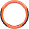 Motor Trend SW-812 Orange Ultra Sport Pebbled Leather Steering Wheel Cover with Carbon Fiber Detail-Universal Fit for Standard Sizes 14.5 to 15.5 ...