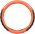 Motor Trend SW-812 Orange Ultra Sport Pebbled Leather Steering Wheel Cover with Carbon Fiber Detail-Universal Fit for Standard Sizes 14.5 to 15.5 ...