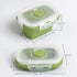 Collapsible Silicone Food Storage Container, Portion Control Container with Clip-on Lid, Stackable, Space Saving, Microwave/Fridge/Freezer/Dishwas...