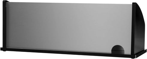 Kantek Acrylic and Silver Aluminum Desk Organizer, 2 Section Letter Mail Sorter, 10.25" x 3.5" x 4", Heavy Duty, Office Organizer, Desk Accessory...