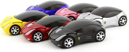 2.4GHz Wireless Mouse Cool 3D Sport Car Shape Ergonomic Optical Mice with USB Receiver for PC Laptop Computer Women Small Hands (Red)...