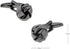 Knot Black Gunmetal Smooth 2 Bands Pair Cufflinks in a Presentation Gift Box & Polishing Cloth...
