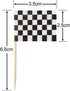Pangda 100 Pack Checkered Racing Flag Toothpicks Cupcake Picks Toothpick Flag Dinner Race Car Cake Toppers Decorations Party Supplies...