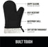 GORILLA GRIP BPA-Free Soft Silicone Oven Mitts, 14.5x8.3, Heat Resistant and Waterproof Cooking Gloves, Thick Cotton Lining, Flexible Gripping for...