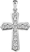 925 Sterling Silver Cross Pendant for Men & Women - Cubic Zirconia Cross Pendants Silver Cross Jewelry - Catholic Faith Religious Christian Birthd...