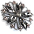 10 pcs Black Hollow Metal Flower Rhinestone Petals Sewing Coat Buttons -40mm -11/2"...