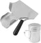 Popcorn Scoop and Salt Shaker, Stainless Steel Popcorn Scooper French Fry Scoop Serving Spoon for Filling Foods into Bags Boxs, Home Theater Popco...