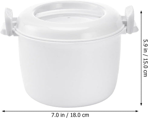 Angoily Small Microwave Rice Maker: Portable Microwave Rice Cooker Vegetable Steamer Set Microwavable Pasta Cooker, Kitchen Non- Stick Pot Bacon C...