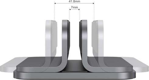 Aluminum laptop vertical stand organizer, sturdy laptop computer holder desktop stand compatible with new Retina Apple MacBook Pro/Air, Mac mini a...
