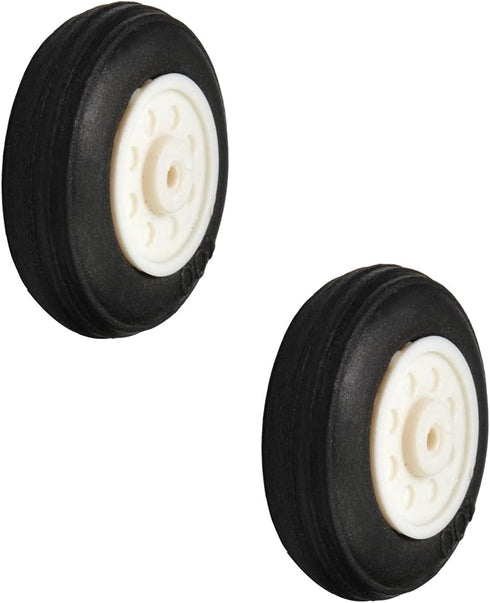 Fielect 1 inch RC Model Airplane Super Light Sponge Tire Tail Wheel Tire and Wheel Sets for RC Car Airplane PU Sponge Tire with Plastic Hub 2 Pcs...