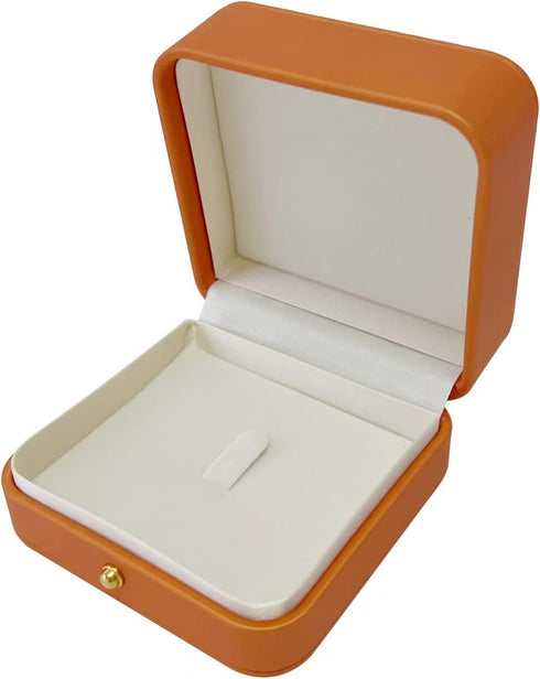 Luxurious Premium Grade Organge PU Leather Jewelry Case for Brooch Pin Badge...