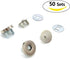 50 Sets Silver Tone Magnetic Purse Snap Clasps Button/Great for Closure Purse Handbag Clothes Sewing Craft No Tools Required 14mm...