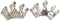 50PCS 32mm Crown Silver Glass Crystal Flatback Rhinestone Buttons with Star Shape for Headbands Hair Accessories Flower Center Bouquet Wedding Inv...