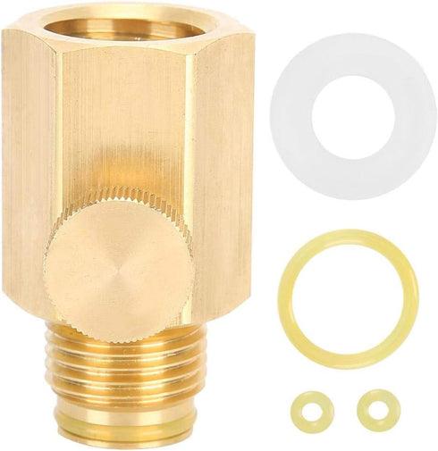 Brass Soda Cylinder Adapter Valve Female Thread TR21-4 to Male Thread G1/2 Conversion Kit for Homebrewing...