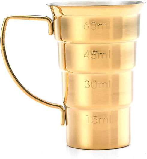 Barfly M37108GD Drink Jigger, 2 oz, Gold w/Handle...