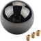 DEWHEL JDM Gun-Black Nickel Round Shift Knob for Both Manual or Automatic Fit Acura Honda Mazda Nissan Toyota 5-Speed 6-Speed¡...