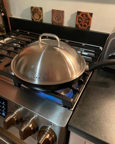 Griddle Accessories - Heavy Duty 12 Inch Round Basting Cover - Stainless Steel - Cheese Melting Dome and Steaming Cover - Best for Use in Flat Top...