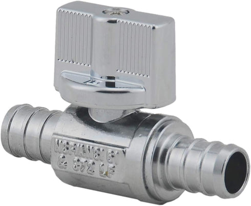 LD Valve- 1/4 Turn Pex Straight Toilet Stop Valve, 1/2-in PEX x 1/2-in PEX, Quarter Turn LF Brass Chrome Plated Pex Str Shut off Valve for Faucet ...